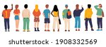 people from behind. man and... | Shutterstock .eps vector #1908332569