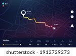 gps track. city map application ... | Shutterstock .eps vector #1912729273