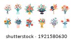 flower bouquet. bunch of plants ... | Shutterstock .eps vector #1921580630