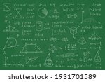 chalkboard with math equation.... | Shutterstock .eps vector #1931701589