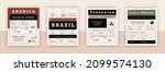 coffee package emblem. vintage... | Shutterstock .eps vector #2099574130