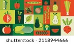 geometric food. abstract... | Shutterstock .eps vector #2118944666