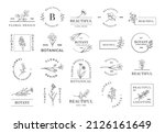 floral logo. minimalistic... | Shutterstock .eps vector #2126161649