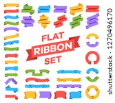 ribbons set. banner decoration... | Shutterstock .eps vector #1270496170