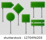 green traffic signs. road board ... | Shutterstock .eps vector #1270496203