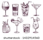 sketch cocktails. hand drawn... | Shutterstock .eps vector #1432914560