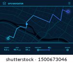 route dashboard. futuristic... | Shutterstock .eps vector #1500673046