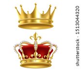 real royal crown. imperial gold ... | Shutterstock .eps vector #1513044320