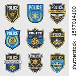 police badges. officer... | Shutterstock .eps vector #1597014100