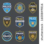 police labels. policeman law... | Shutterstock .eps vector #1600849816