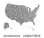 usa map. infographic us map... | Shutterstock .eps vector #1686672856