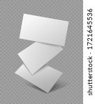 blank business card. falling... | Shutterstock .eps vector #1721645536