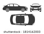 car silhouette. automobile top  ... | Shutterstock .eps vector #1814162003