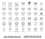 laundry icons. care clothes... | Shutterstock .eps vector #1892432443