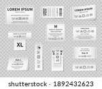 laundry white labels. textile... | Shutterstock .eps vector #1892432623