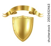 realistic heraldic symbol. 3d... | Shutterstock .eps vector #2002432463