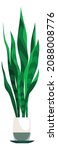 snake plant in pot. green... | Shutterstock .eps vector #2088008776