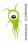 Green Microbe. One Eye Monster...