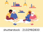 elderly people caring. nurses... | Shutterstock .eps vector #2132982833