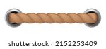 rope stitch. brown marine cord. ... | Shutterstock .eps vector #2152253409