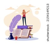 literature concept. world... | Shutterstock .eps vector #2154149213