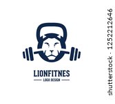 fitness gym badge or emblem... | Shutterstock .eps vector #1252212646