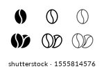 coffee bean icon isolated on... | Shutterstock .eps vector #1555814576