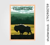 bison on yellowstone national... | Shutterstock .eps vector #1792900759