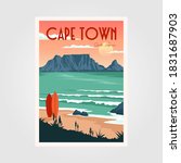 table mountain view in cape... | Shutterstock .eps vector #1831687903