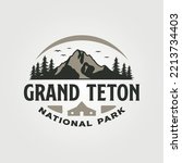 Grand Teton Vintage Logo Vector ...