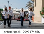 Small photo of ABU DHABI, UNITED ARAB EMIRATES - December 11, 2021: Corinna Schumacher at round 22 of the 2021 FIA Formula 1 championship taking place at the Yas Marina Circuit in Abu Dhabi United Arab Emirates