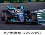 Small photo of JEDDAH, SAUDI ARABIA - March 26, 2022: Lewis Hamilton, from the United Kingdom competes for the Mercedes AMG Petronas at round 02 of the 2022 FIA Formula 1 championship.