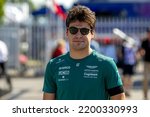 Small photo of MONZA, ITALY - September 10, 2022: Lance Stroll, from Canada competes for Aston Martin F1 . Qualifying, round 16 of the 2022 F1 championship.