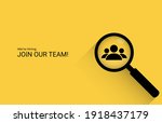we're hiring concept. minimal... | Shutterstock .eps vector #1918437179