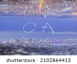 San Francisco and Los Angeles at Twilight with Light Painting