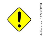 traffic signs to be careful or... | Shutterstock . vector #1427571203
