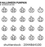 halloween pumpkin icon for... | Shutterstock .eps vector #2044864100