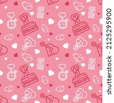 valentine day seamless pattern. ... | Shutterstock .eps vector #2125295900
