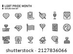 lgbt pride month outline icon... | Shutterstock .eps vector #2127836066