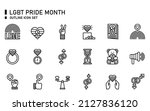 lgbt pride month outline icon... | Shutterstock .eps vector #2127836120