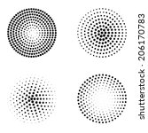 abstract dotted circles | Shutterstock .eps vector #206170783