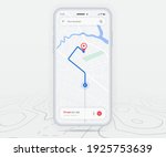 map gps navigation  smartphone... | Shutterstock .eps vector #1925753639