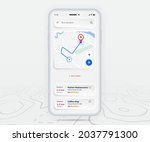 map gps navigation app ux ui... | Shutterstock .eps vector #2037791300