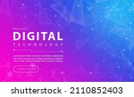 digital technology banner pink... | Shutterstock .eps vector #2110852403