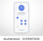 smartphone smart home login... | Shutterstock .eps vector #2155047633
