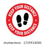 social distancing  maintain... | Shutterstock .eps vector #1725913030