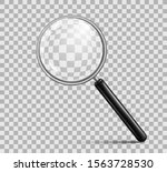 magnifying glass on checkered... | Shutterstock .eps vector #1563728530