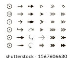 set of black vector arrows.... | Shutterstock .eps vector #1567606630