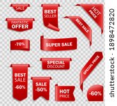 ribbon sale badges  banners ... | Shutterstock .eps vector #1898472820