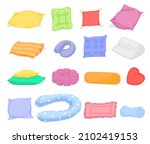 multi colored pillow flat... | Shutterstock .eps vector #2102419153